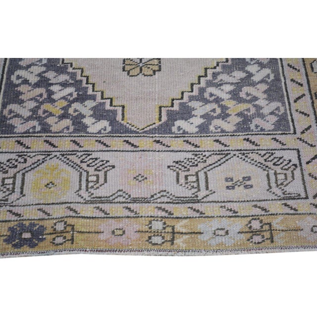 Vintage Turkish Anatolian Hand Knotted Wool Rug, 3'x6'5'' For Sale - Image 4 of 5