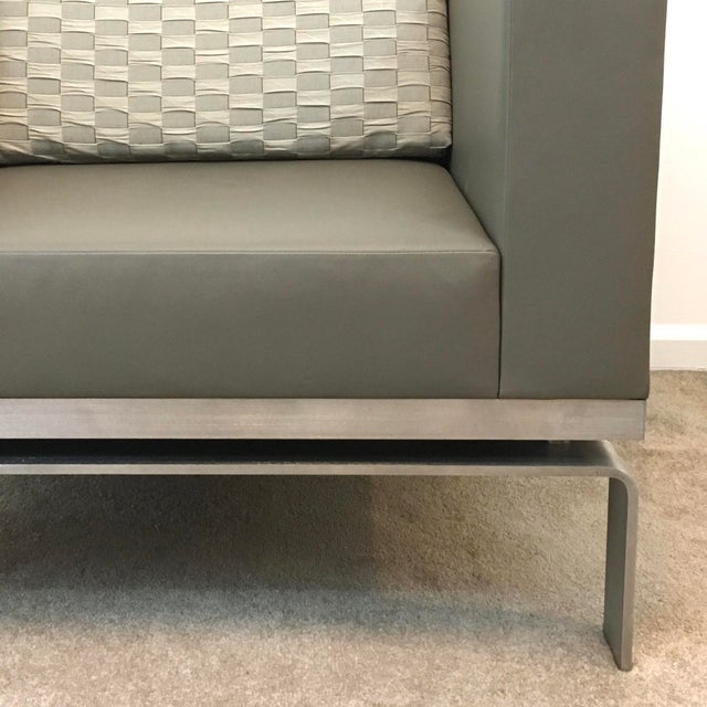 Leather & Steel Club Chair Chairish