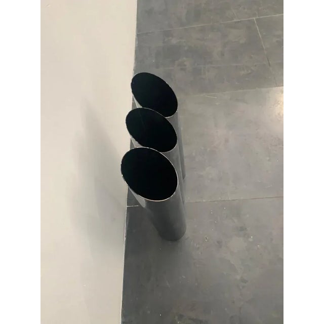 Steel Umbrella Stand Vases, 1970, Set of 3 For Sale - Image 6 of 9