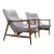 Mid-Century Modern Gray Chenille Lounge Chairs - a Pai For Sale