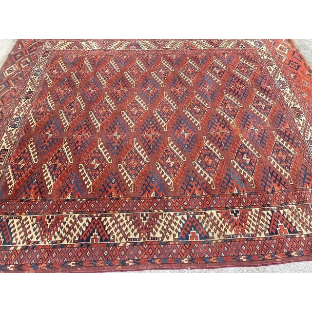 Antique Turkmen Yumut Rug For Sale - Image 17 of 18