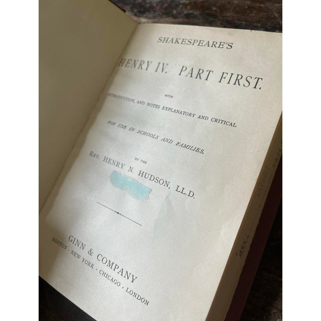 1920s Decommissioned Shakespeare Library Books King Richard and Henry IV For Sale - Image 4 of 10