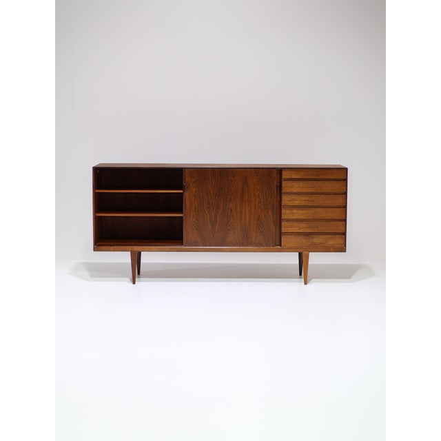 Mid-Century Modern Danish Highboard in Kingwood by Henry Rosengren for Brande Møbelindustri, 1960s For Sale - Image 3 of 18