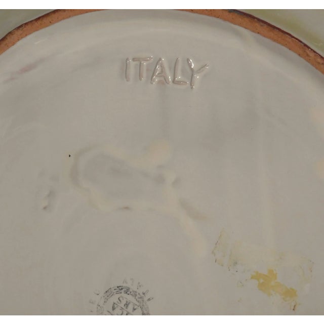 Huge Vintage Fish Shaped Serving Platter Italica Ars Hand Painted Majolica Ca. 1960 Italian For Sale - Image 10 of 14