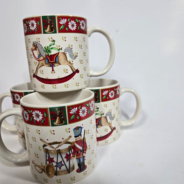Christmas Mugs- Set of Four For Sale - Image 11 of 11