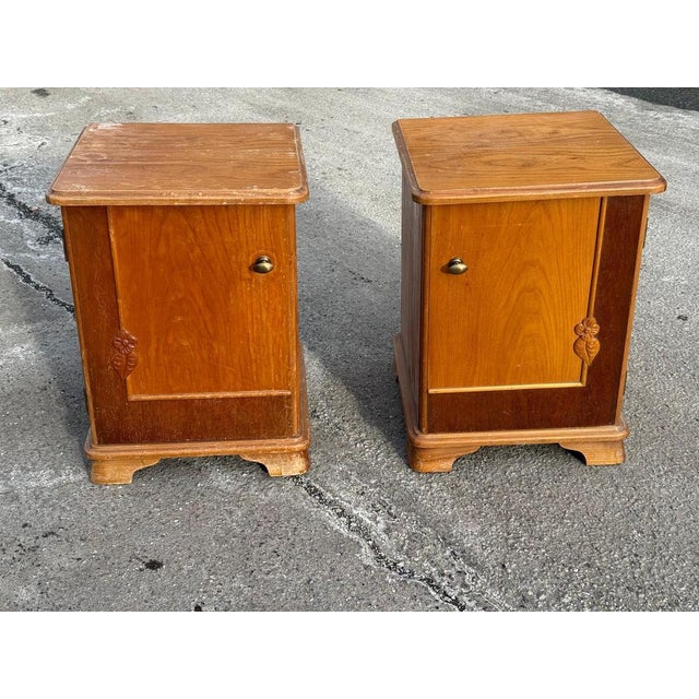 Vintage Art Deco Danish Nightstands, 1954, Set of 2 For Sale - Image 6 of 8