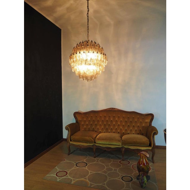 Vintage Spherical Murano Poliedri Candelier For Sale - Image 12 of 17