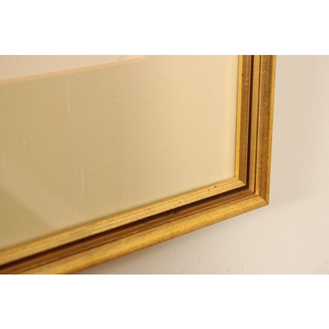 Vintage 20th Century 'Paris' Seine Colored Etching, Custom Framed For Sale - Image 11 of 13