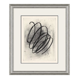 Black Swirl No. 4 Framed Art Print by David Phoenix For Sale
