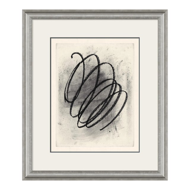 Black Swirl No. 4 Framed Art Print by David Phoenix For Sale