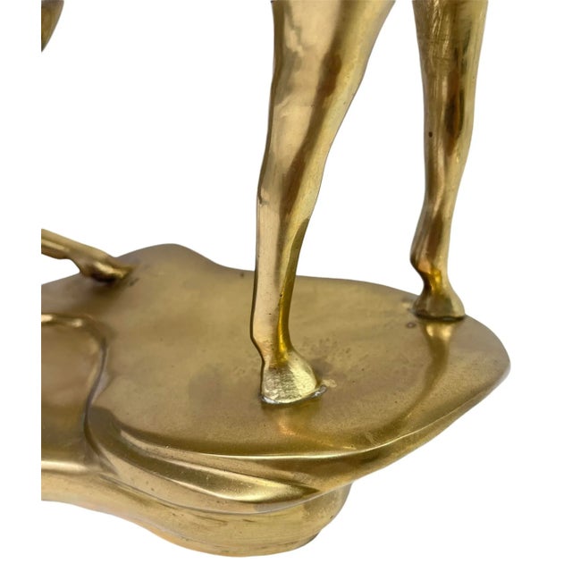 Metal 1970s Vintage Brass Ram on Base For Sale - Image 7 of 10