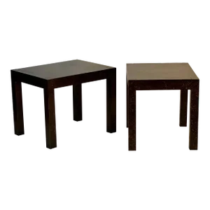 1970s Drexel Parson Oil Drop Lacquer Side Tables, a Pair