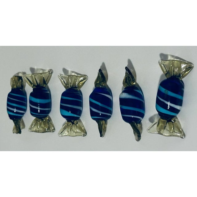 Hollywood Regency Vintage Blown Glass Candies in the Style of Murano - Set of 6 For Sale - Image 4 of 6
