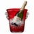 This striking 1970s Murano glass wine cooler makes a bold statement with its vibrant cherry red hue and iconic mid-century...