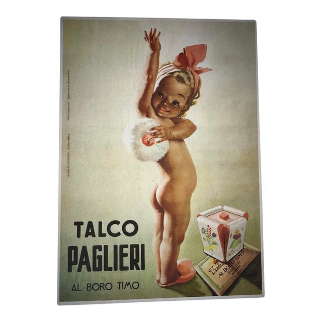 Vintage Talco Paglieri Al Boro Timo Poster For Sale
