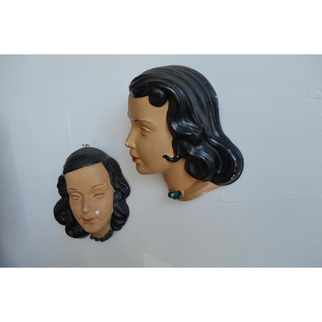 Mid Century Women's Face Masks - a Pair For Sale In Miami - Image 6 of 13