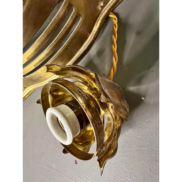 Large Brass Early 20th Century Brass 7-Light Chandelier For Sale In Saint Louis - Image 6 of 8