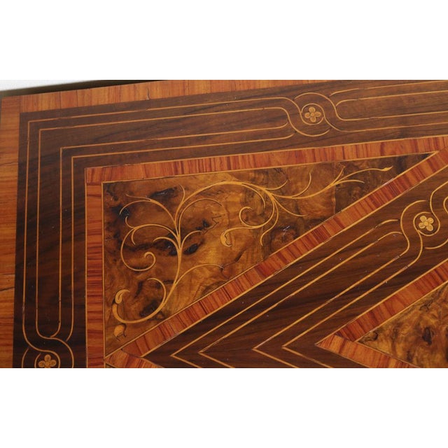 Brown Chest of Drawers in Walnut with Rolo Neoclassical Inlays For Sale - Image 8 of 15