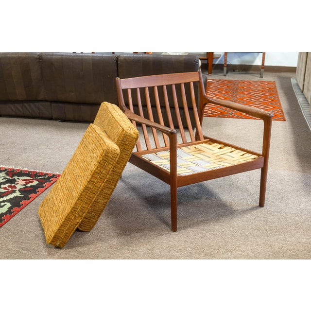 Mid-Century Modern Pair of Folke Ohlssen for Dux Usa 75 Vintage 1960s Teak Accent Lounge Chairs For Sale - Image 3 of 12