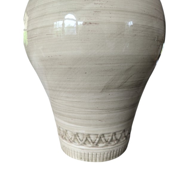Mid Century Modern Glazed Ceramic Pottery Table Lamp For Sale - Image 10 of 14