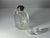 Sterling Silver Cut Crystal Perfume Bottle: Acorn Stopper, Ribbed Design For Sale - Image 6 of 10