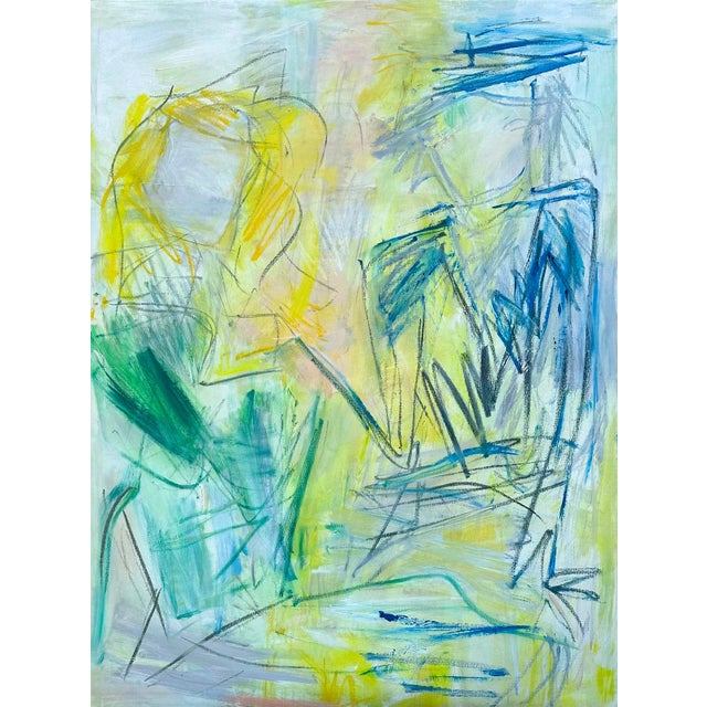 "Chance Encounter" by Trixie Pitts Abstract Pop-Art Inspired Oil Painting For Sale - Image 12 of 12