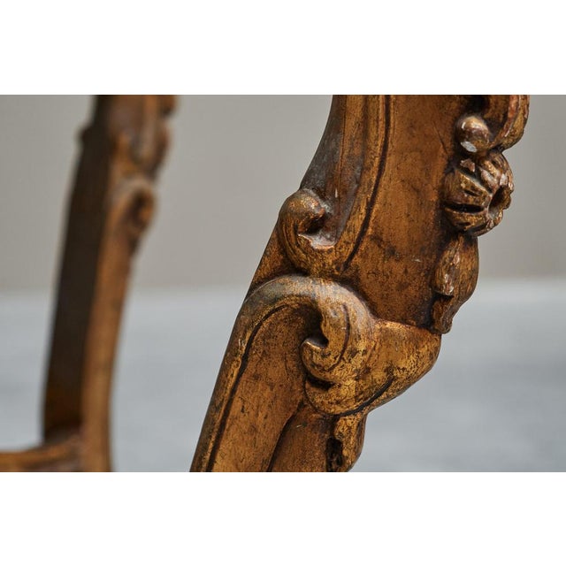 18th Century Italian Carved Giltwood Center Table with Marble Serpentine Top For Sale - Image 13 of 17