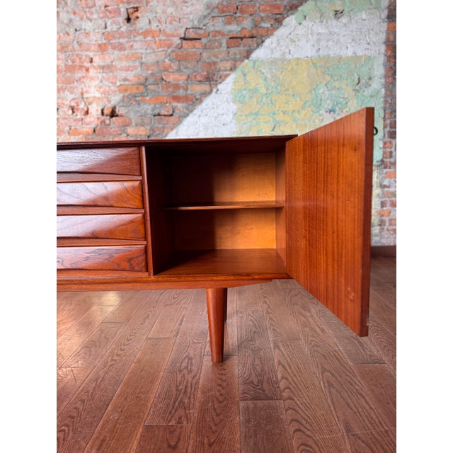 Norwegian Sculpted Teak Sideboard - Mid-Century Modern | Circa 1960 For Sale - Image 9 of 12