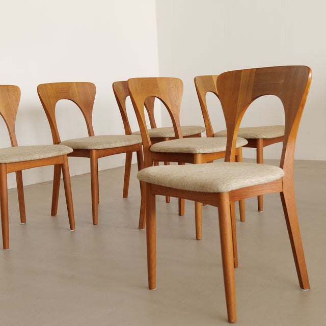 Mid-Century Modern Vintage Peters Chairs by Niels Koefoed, Denmark, 1960, Set of 6 For Sale - Image 3 of 7