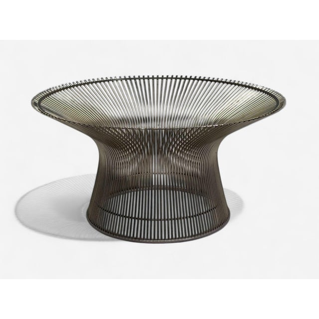 Chrome Warren Platner, Steel, Glass, Coffee Table, United States, 21st C. For Sale - Image 8 of 8