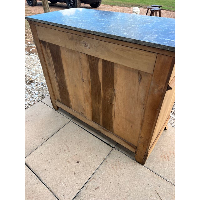 Wood French 19th Century Louis Philippe Bleached Burl Walnut Marble Top Commode For Sale - Image 7 of 12