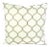 Stout Ferry in Opal Pillow Cover - Cream With Tan and Blue Embroidered Trellis Cushion Case For Sale