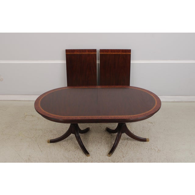 Age: C.2002 Details: Finish no.29 Model 2235 Gorgeous Burl Banding Brass Capped Feet High Quality Construction Nice Inlay...