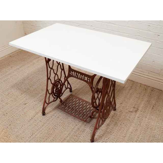 Mid 20th Century Singer Base Table Desk For Sale - Image 4 of 12
