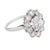 Mid Century Gia 3.30 Carat Diamond 18k White Gold Cluster Ring, Size 7.75 For Sale - Image 4 of 6