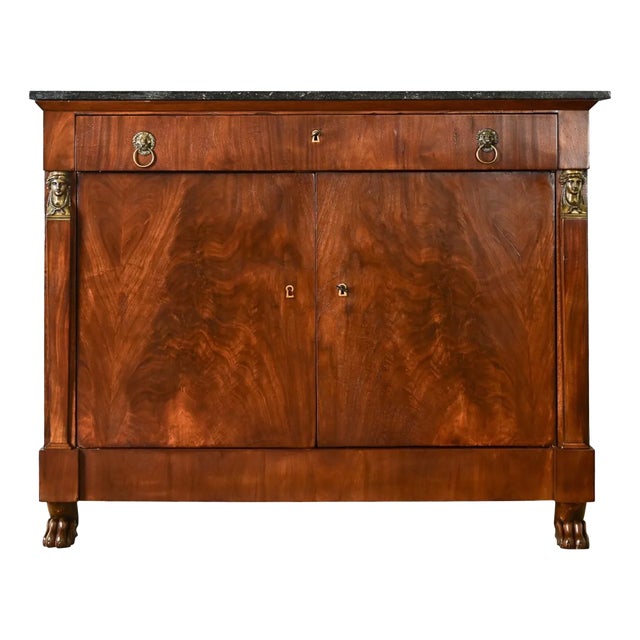 19th Century Dutch Mahogany Empire Buffet For Sale