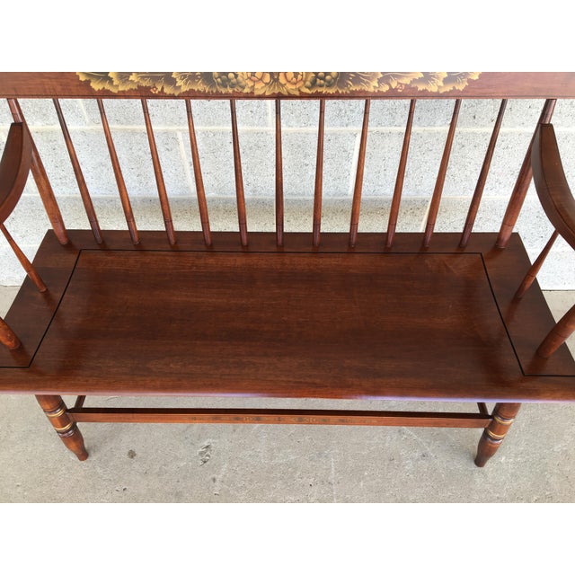 L. Hitchcock Riverton Harvest Windsor Style Deacon's Bench Chairish