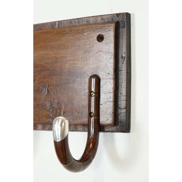 Vintage Art Deco Sterling Siilver Mounted Hat Coat Wall Rack, 1920 For Sale - Image 11 of 15