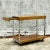 Vintage Burl Wood Extendable Bar Cart After Milo Baughman For Sale In West Palm - Image 6 of 8