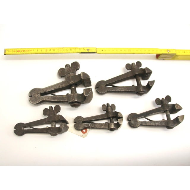 1930s Antique Hand Vises or File Clamps, 1930s, Set of 5 For Sale - Image 5 of 5