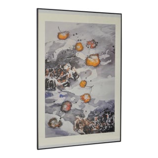 Marlene Tseng Yu "Wind - Early Winter" Signed Lithograph c.1966 For Sale