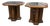 Pair of Mid-Century Octagonal Side Tables Attributed to Drexel Esperanto | Etched Slate Tops | 1960s For Sale