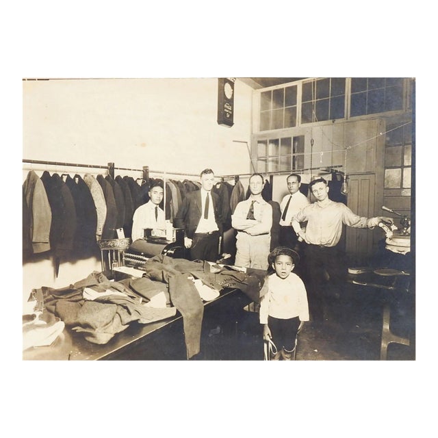Vintage Tailor Shop With Coca Cola Clock Photograph For Sale