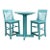 Vintage Bistro Set Turquoise Blue Counter Height Table Two Chairs Outdoor/Indoor For Sale