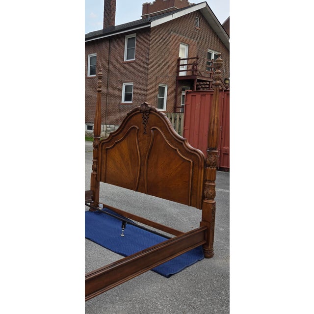 Vintage King Size Four Poster Bedframe For Sale - Image 4 of 10