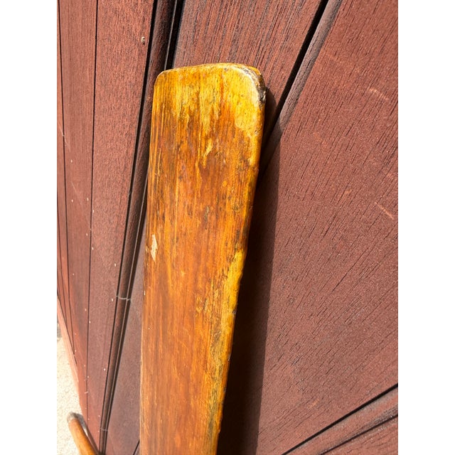 Rustic Vintage Two-Piece Wooden Canoe Oars – Pair of Antique Sectional Boat Paddles – Rustic Lake House & Coastal Wall Decor For Sale - Image 3 of 17