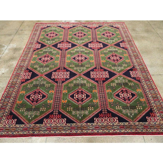 Mid 20th Century Galerie Shabab Collection Tribal Mid-20th Century Handmade Central Asian Turkoman Room Size Carpet For Sale - Image 5 of 10