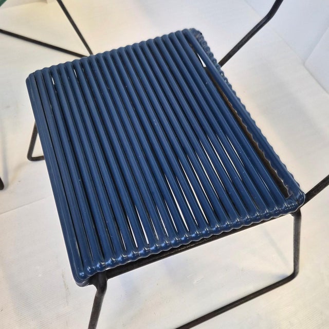 Vintage Metal and Plastic Scoubidou Chairs, 1950s, Set of 3 For Sale - Image 15 of 17