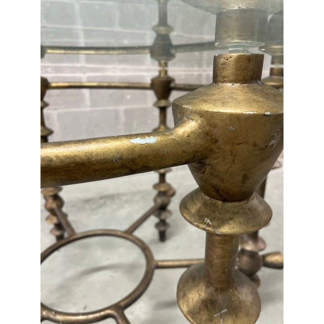 Metal Mid Century Modern Giacometti Style Brutalist Dining Table For Sale - Image 7 of 8