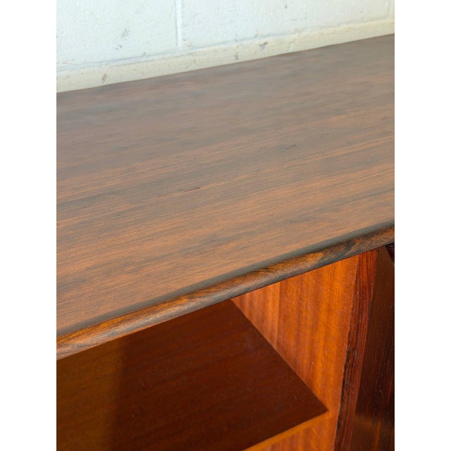 Large Rosewood Sideboard With Drop-Down Bar and Shelves Danish Mid-Century Modern 1960s For Sale - Image 12 of 16